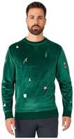 OppoSuits Deluxe Men's Sweaters Velvet Green - Xmas Icons