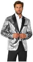 OppoSuits Men's Blazers Shiny Silver Sequins