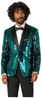 OppoSuits Men's Blazers Terrific Teal Sequins