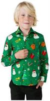 OppoSuits Boys' Shirts SHIRT LS Festivity Green Boys