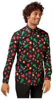 OppoSuits Men's Shirts SHIRT LS Christmas Icons Black