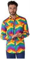 OppoSuits Men's Shirts SHIRT LS Zig Zag Rainbow