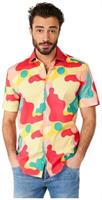 OppoSuits Men's Summer Shirts SHIRT Short Sleeve Coral Camo