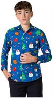 OppoSuits Teen Boys' Shirts SHIRT LS Festivity Blue Teen Boys