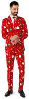 OppoSuits Men's Suits Festivity Red